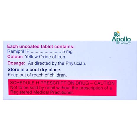 Ramipres Tablet S Price Uses Side Effects Composition Apollo