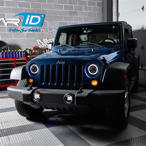 Lumen Jeep Wrangler Black Projector Led Fog Lights