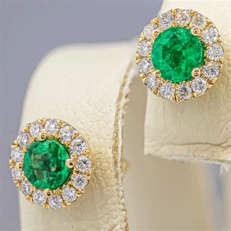 18k Yellow Gold 63ctw Emeralds And 25ctw Diamonds Porcello Jewelers