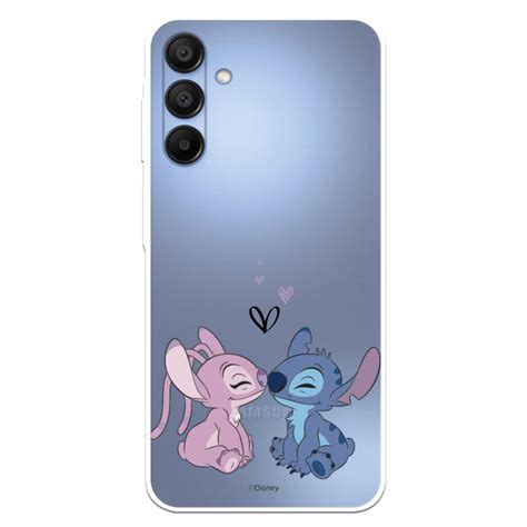 Capa Oficial Disney Lilo And Stitch Com Angel And Stitch Kiss Para Samsung