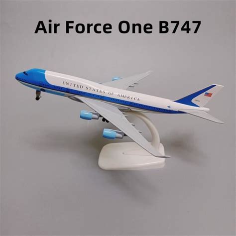 Couleur AIR FORCE ONE B747 Avion en alliage métallique de 20cm avion