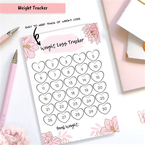 Weight Loss Tracker Printable 30 Lb Kg Weight Loss Chart Motivational