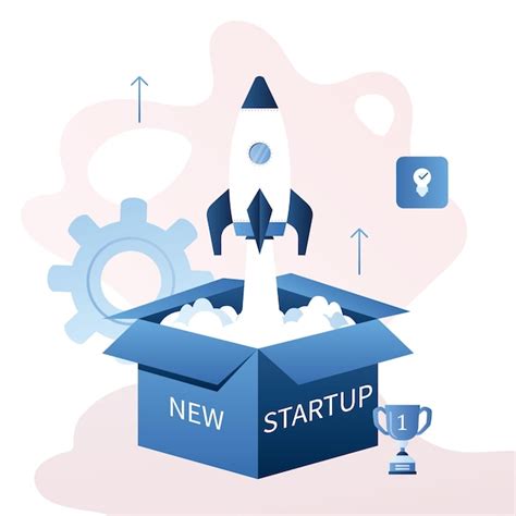 Premium Vector Open Box And From It Rocket Takes Off Startup Or New