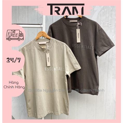 Tee Fear Of God Essentials Off Black 2023 Shopee Việt Nam