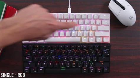RK61 Gaming Keyboard Wit RGB Verlichting Hot Swappable Ergonomisch Mechanisch Gaming