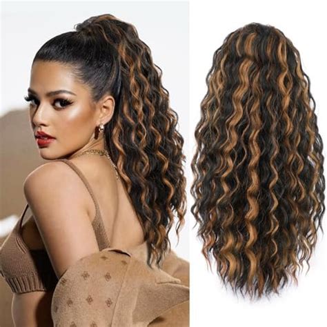 Amazon FREEMEIGE Ponytail Extension Curly Drawstring Ponytail