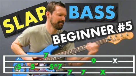 Slap Bass Lesson Beginner Groove 5 With Tabs Youtube