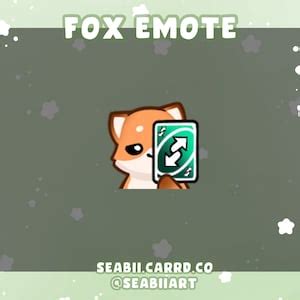 Fox UNO Reverse Card Emote For Twitch Discord And Youtube Etsy