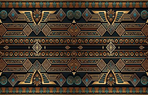 Egyptian fabric pattern. Abstract indigenous line art for ancient Egypt ...