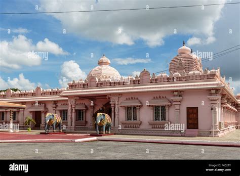 South America, Trinidad, Carapichaima. Entrance to Dattatreya Hindu ...