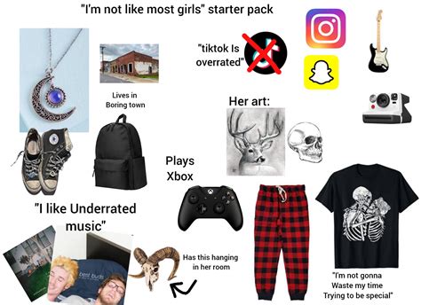 Im Not Like Other Girls Starter Pack R Starterpacks Starter Packs