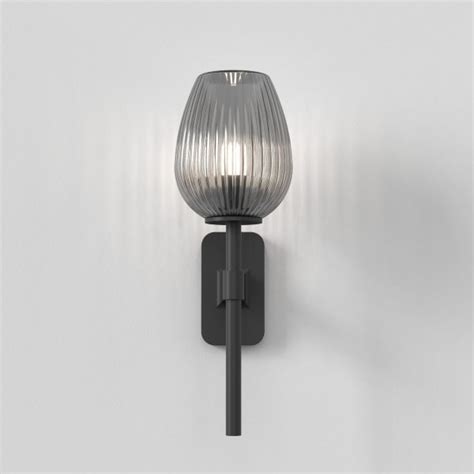 Astro Tacoma Single Matt Black Bathroom Wall Light UKES