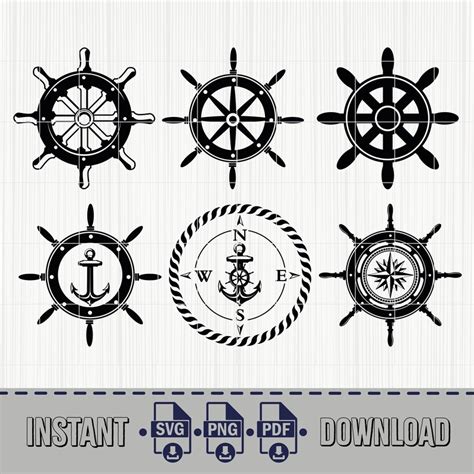 Ship Wheel SVG Files Nautical Ship Wheel SVG Cut Files Ship Wheel