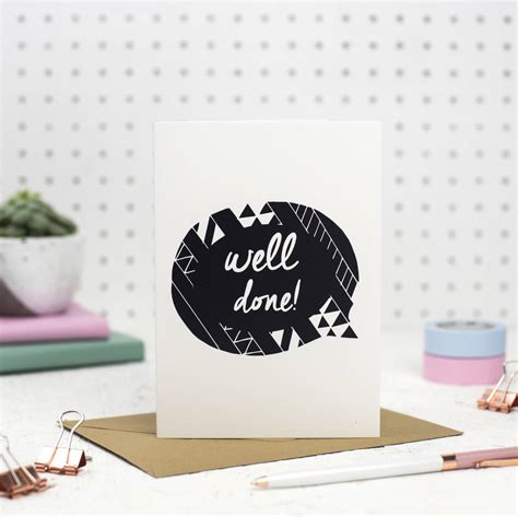 Printable Well Done Cards