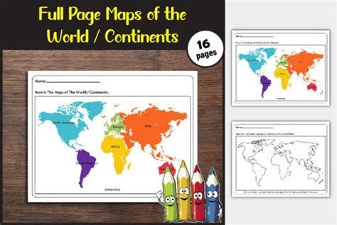 World & Continents Worksheets for Kids - Etsy