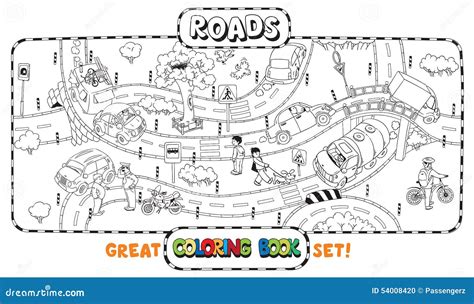 Road Map Coloring Page Coloring Pages