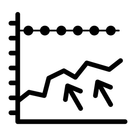 Premium Vector Multiple Trend Chart Glyph Solid Black Illustration