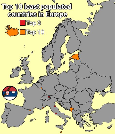 Top 10 least populated countries in Europe (@srb_maps on instagram) : r ...