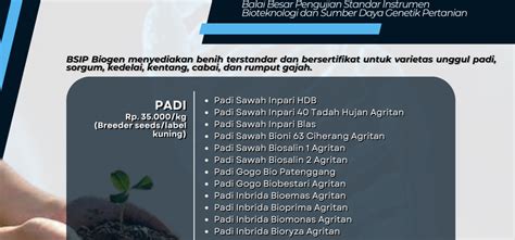 Berita BBPSI BIOGEN Layanan Benih Terstandar