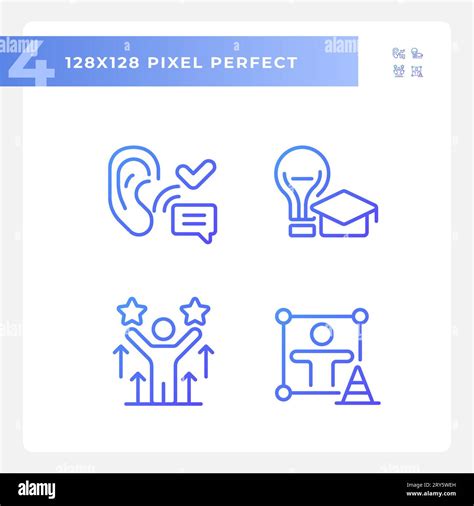 2d Gradient Soft Skills Icons Set Stock Vector Image And Art Alamy