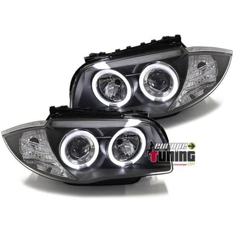 PHARES ANGEL EYES NOIRS BMW SERIE 1 E81 E82 E87 E88 02862