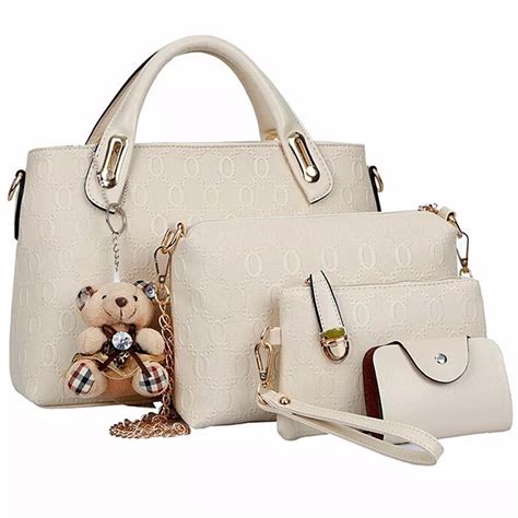 Juego De 3 Bolsas Beige Con Cartera Para Mujer M2957 38900 En