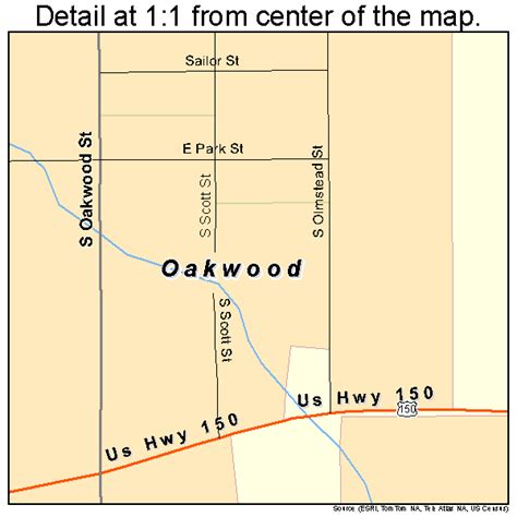 Oakwood Illinois Street Map 1755002