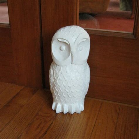 Owl Garden Statue Concrete Cement Owls Door Stop Concrete Etsy