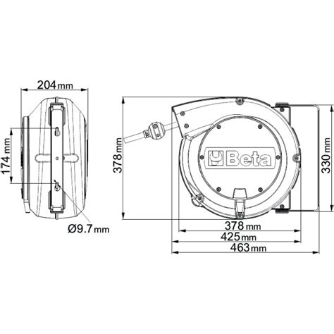 Avvolgitubo Automatico Corpo In Materiale Plastico Antiurto Articolo