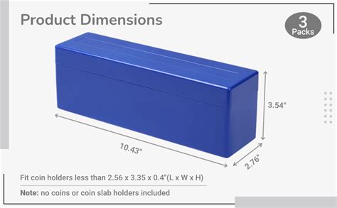 Amazon Coin Slab Storage Boxes With Slots Pcs Plastic Coin