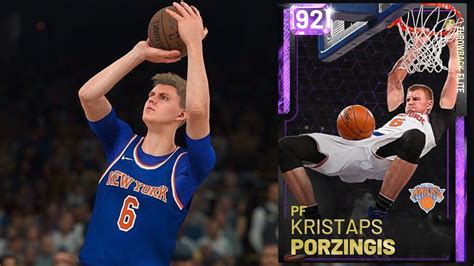 Nba K Myteam Amethyst Kristaps Porzingis Gameplay Throwback Elite