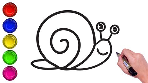 How To Draw A Snail