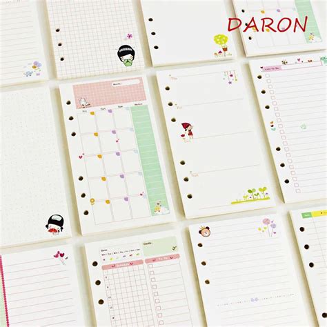 DARON Loose Leaf Paper Refill Weekly Agenda Monthly 45 Sheets To Do