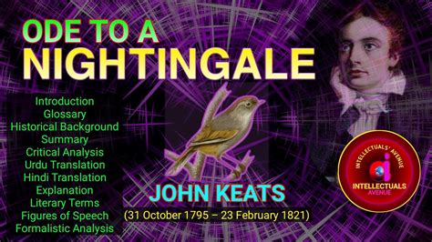 Ode To A Nightingale By John Keats Translation Literary Terms Or