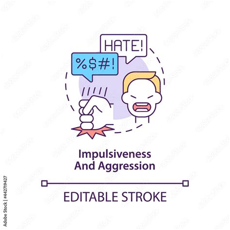 Aggressive And Impulsive Behaviors Concept Icon Autism Symptom