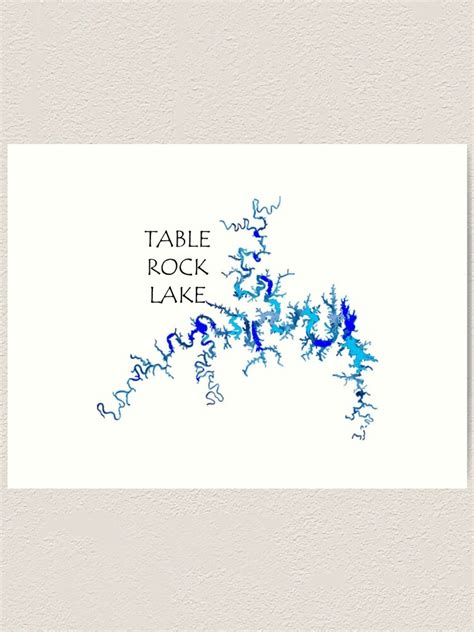 Table Rock Lake Art Print For Sale By Statepallets Redbubble