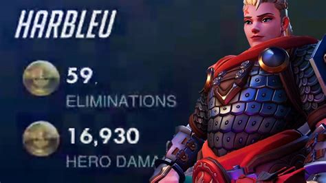 59 ELIMS HARBLEU ZARYA GAMEPLAY OVERWATCH SEASON 28 TOP 500 YouTube