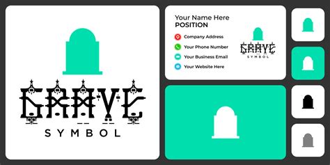 Grave logo design with business card template. 10951820 Vector Art at ...