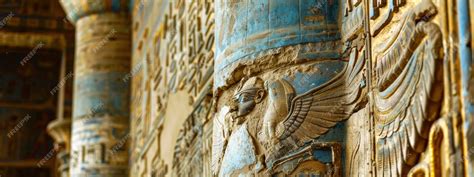 Premium Photo | The Temple Wall Adorned with Ancient Egyptian Symbols