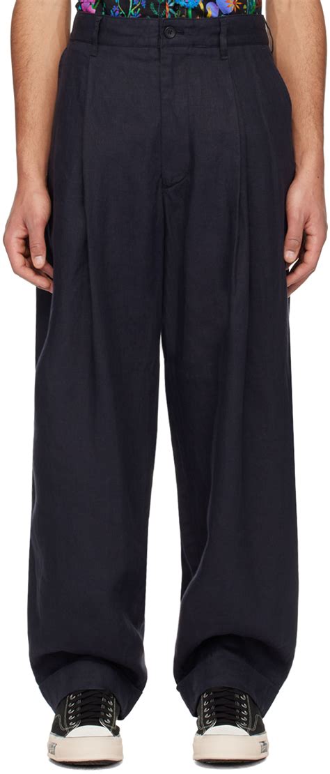 Pantalon Wp Bleu Marine Engineered Garments En Solde