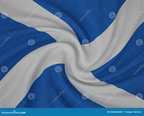 Twisted Fabric Scotland Flag Stock Illustration Illustration Of