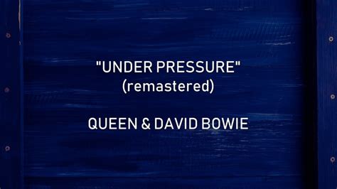 Under Pressure Queen And David Bowie Lyrics Youtube