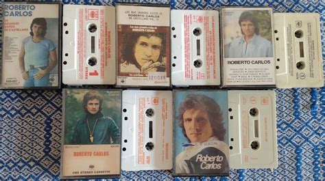 5 Fitas Cassetes K7 Roberto Carlos Originais Item de Música Usado