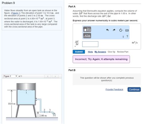 Solved Water Flows Steadily From An Open Tank As Shown In Chegg