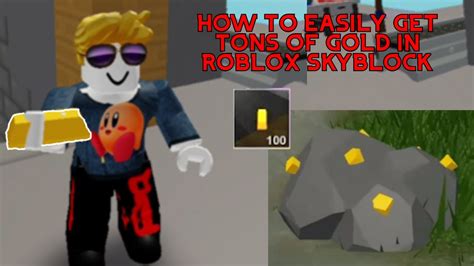 HOW TO GET GOLD IN ROBLOX SKYBLOCK Tutorial YouTube