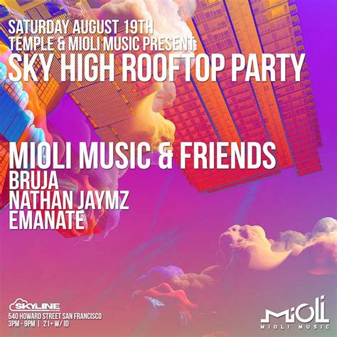 Sky High Skyline Rooftop Party Tickets At Temple Nightclub In SF By