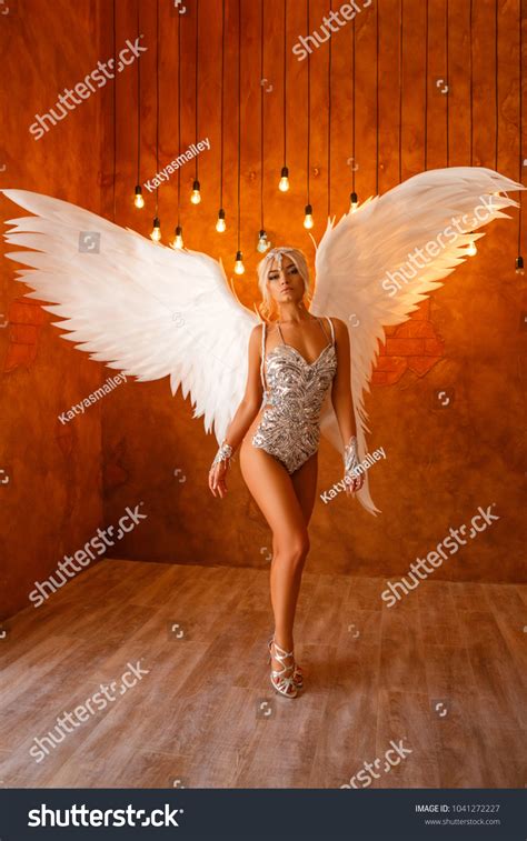 Beautiful Woman Lingerie Angel Wings Stock Photo Shutterstock