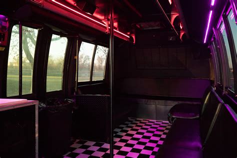 Orange Party Bus (Interior, Rear, Window Lighting) | KC Night Train