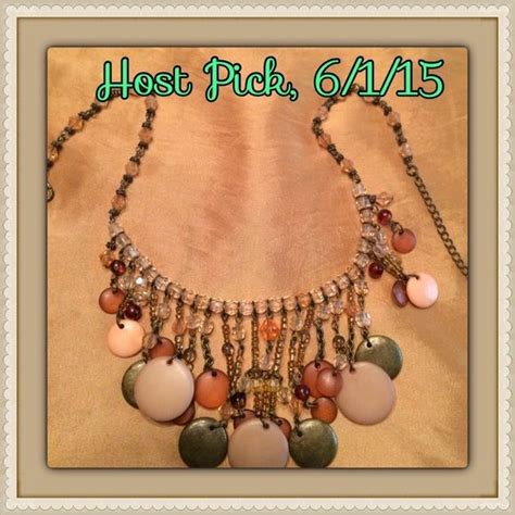 HOST PICKAntique Gold Amber Brass Necklace Brass Necklace Premier