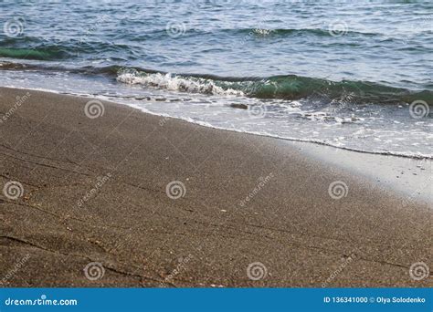 Black Magnetic Sand Beach Of Black Sea In Ureki Georgia Stock Photo